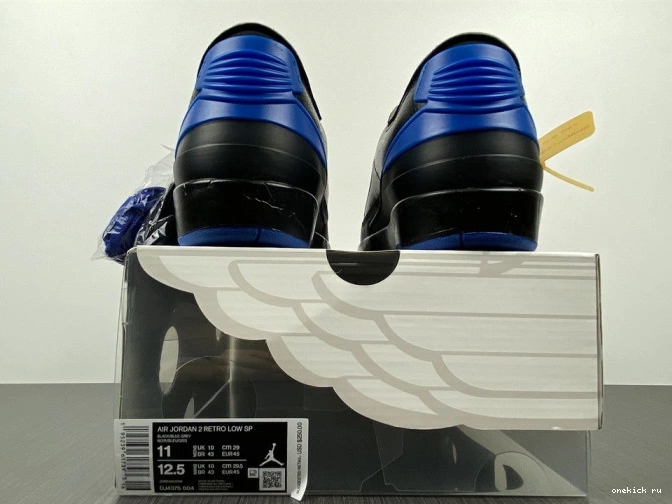 Rep Onekick Blue Off-White Jordan DJ4375-004 Low 2 Retro SP Black 0728